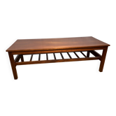 Table basse rétro vintage en teck avec rangement – Fonctionnelle des années 1960