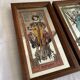 Set of 3 mirrors screen-printed Mucha, the 4 seasons -lack summer-