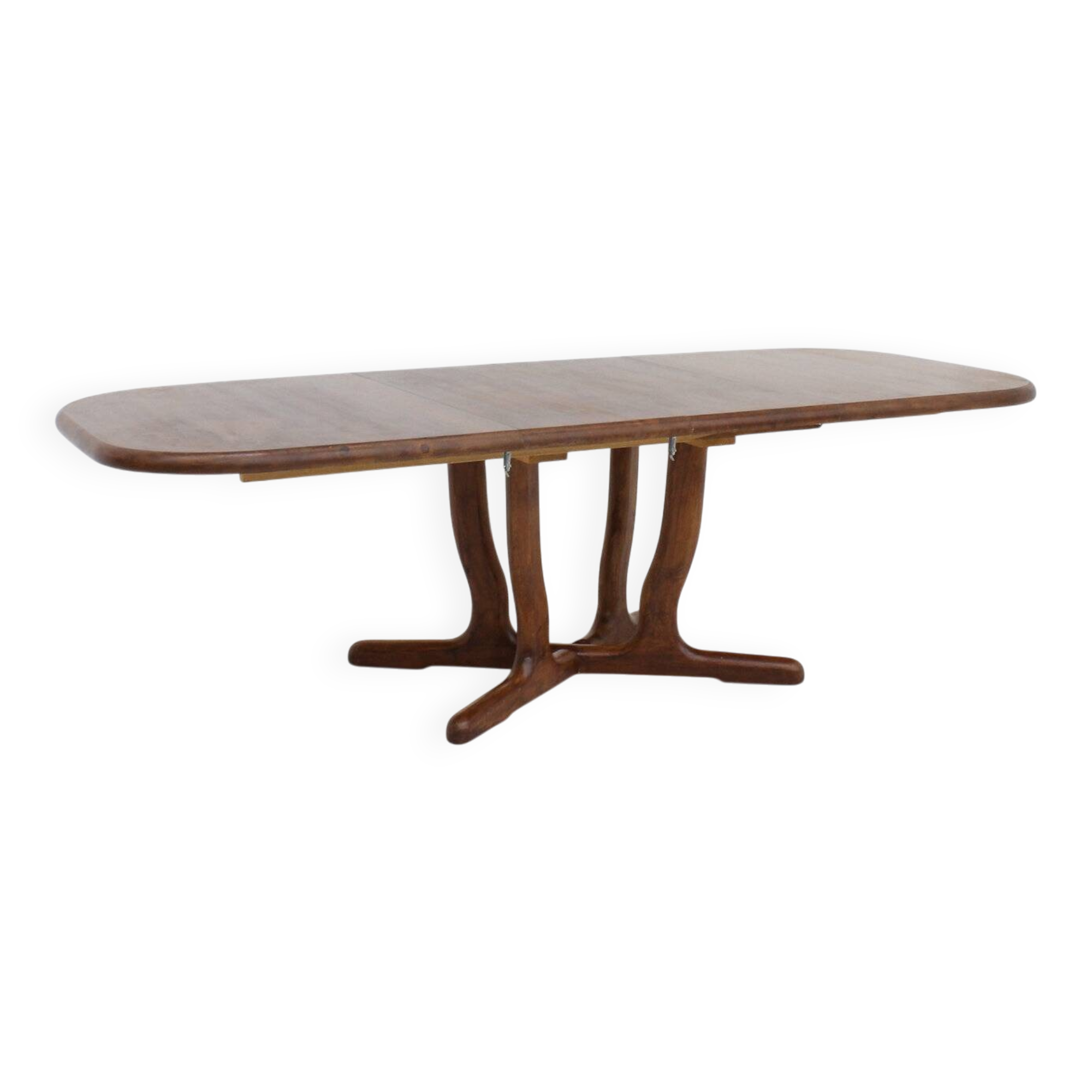 Vintage large oval extendable dining table 1960s