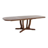 Vintage large oval extendable dining table 1960s