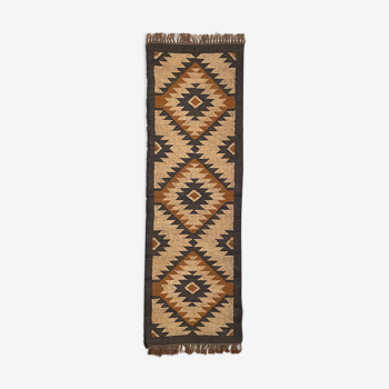 2 x 6 jute handwoven kilim runner dhurrie rug,kelim, dhurry, indian,oriental, traditional.