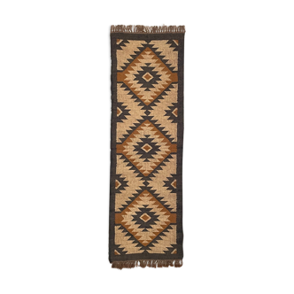 2 x 6 jute handwoven kilim runner dhurrie rug,kelim, dhurry, indian,oriental, traditional.