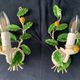 Pair of Italian metal lemon sconces, Firenze House, 1970