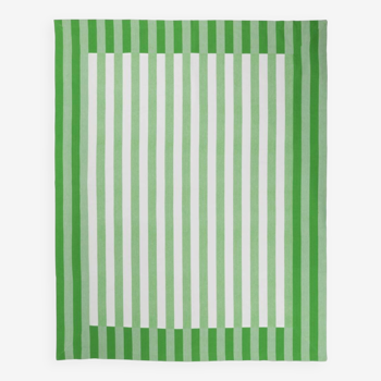 Green striped tablecloth: 160 x 200cm