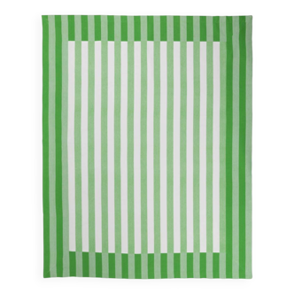 Green striped tablecloth: 160 x 200cm