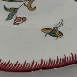 6 Sarreguemines dessert plates, cornucopia, 1928