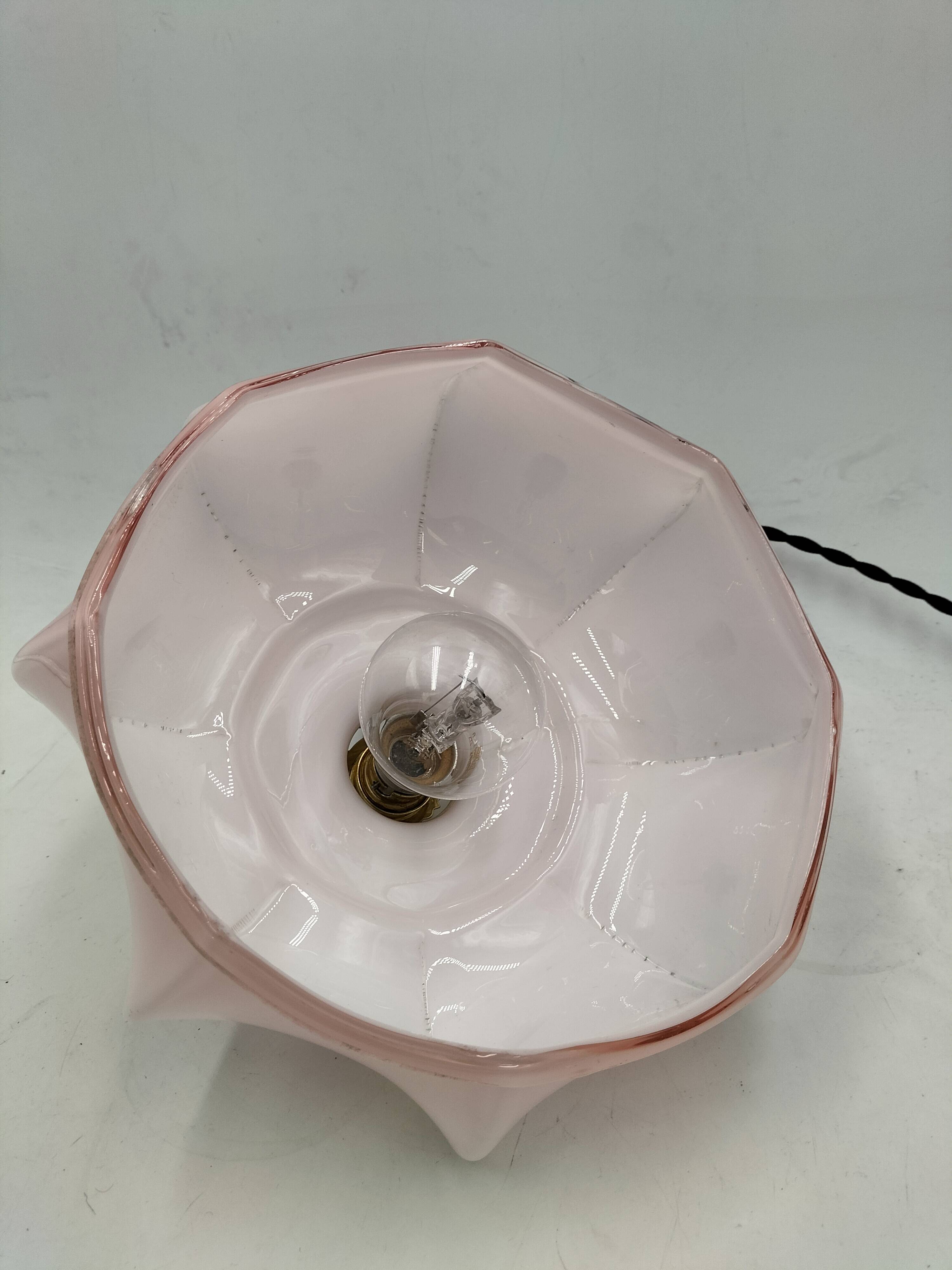 Pink opaline pendant light