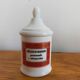 Set of 3 vintage pharmacy jars in apothecary opaline