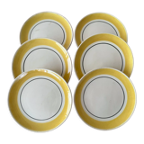 6 dessert plates - creation Primefleur Gien - model Caroline