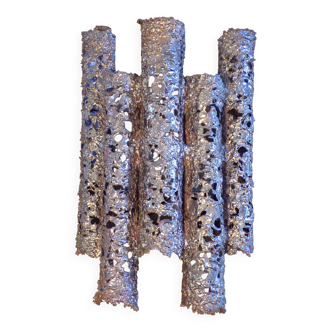 Brutalist wall lamp design Aimo Tukiainen for Oy Moonlight Ltd