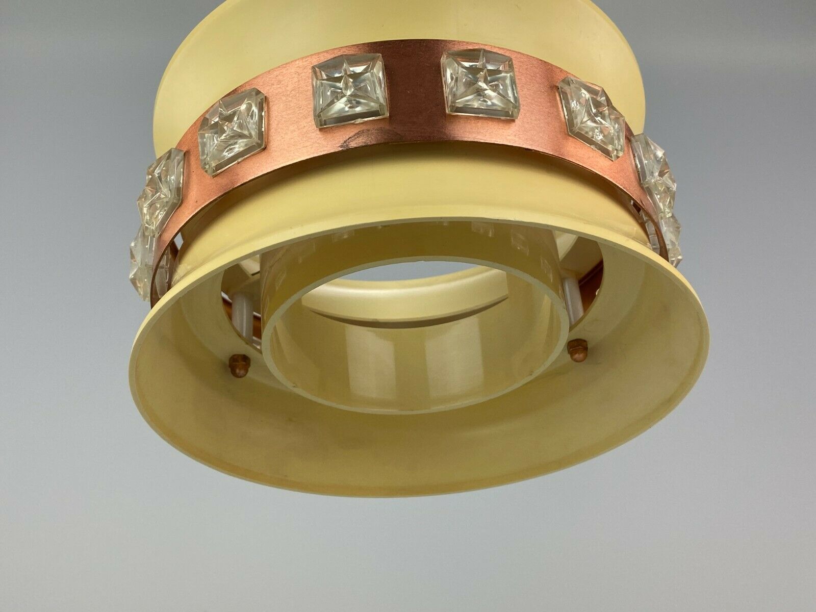 70s lamp light hanging lamp ceiling lamp metal Space Age Design VEB 60s