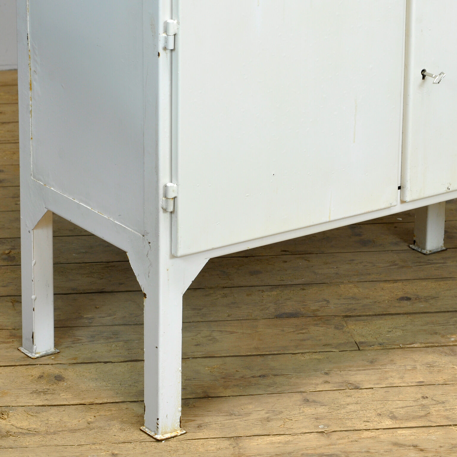 Glass & iron medical cabinet, 1970s