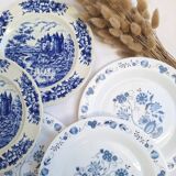 Vintage blue dinner plates