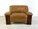 Fauteuil en cuir brutaliste, années 1960