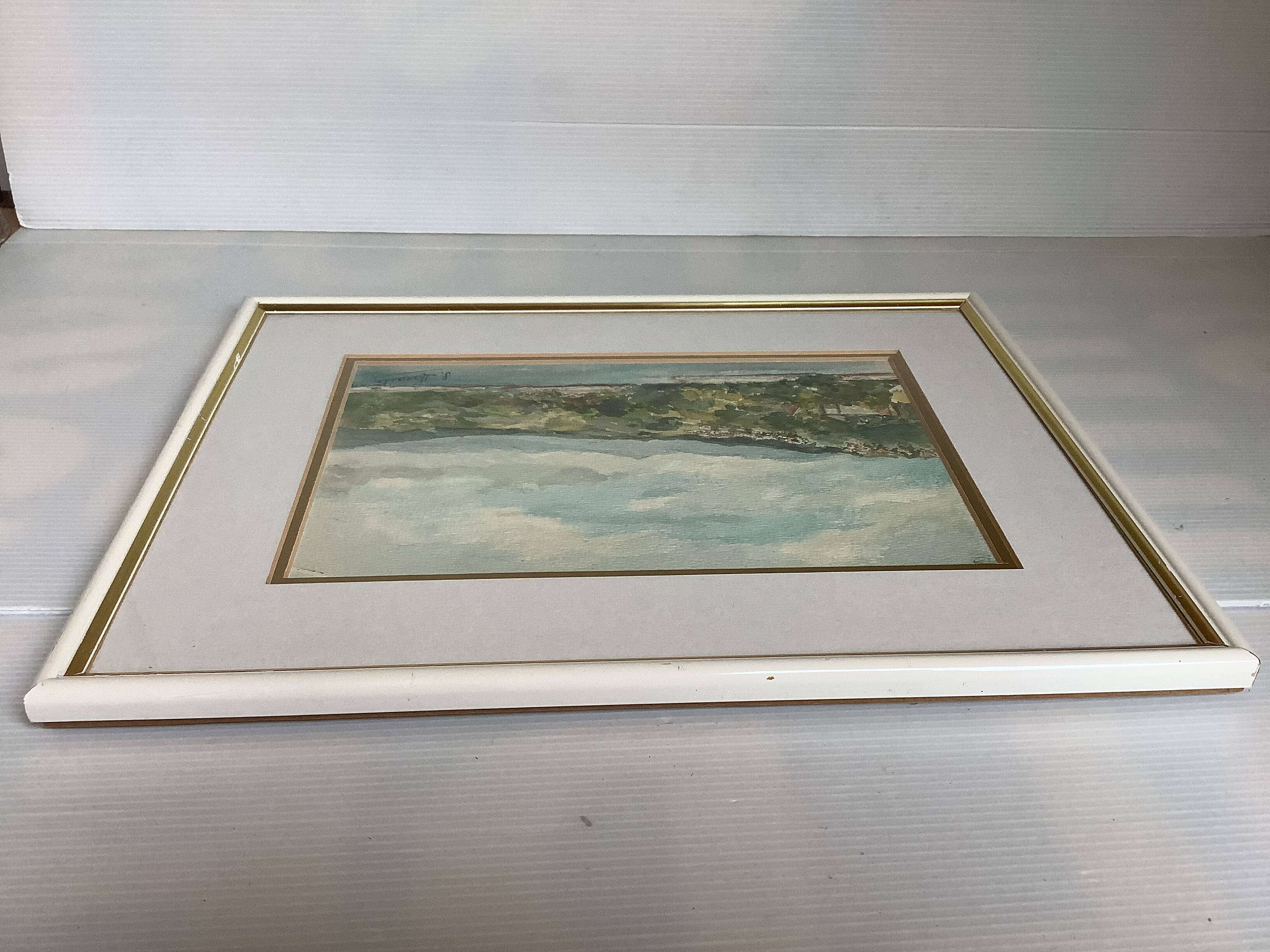Watercolor landscape frame