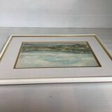 Watercolor landscape frame