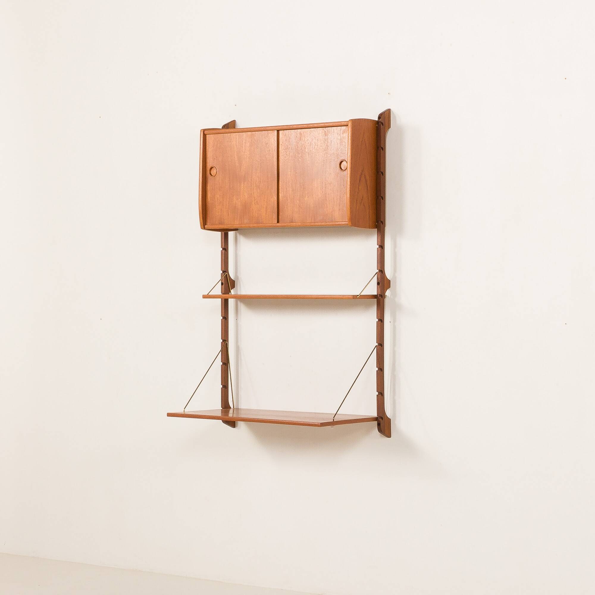 Scandinavian home office teak wall unit model Ergo by John Texmon, Norway