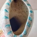 Ancien vase, zoomorphe décor poisson, de A. Borty, de Vallauris