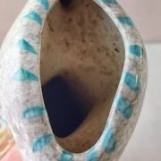 Old zoomorphic vase with fish decoration, by A. Borty, from Vallauris