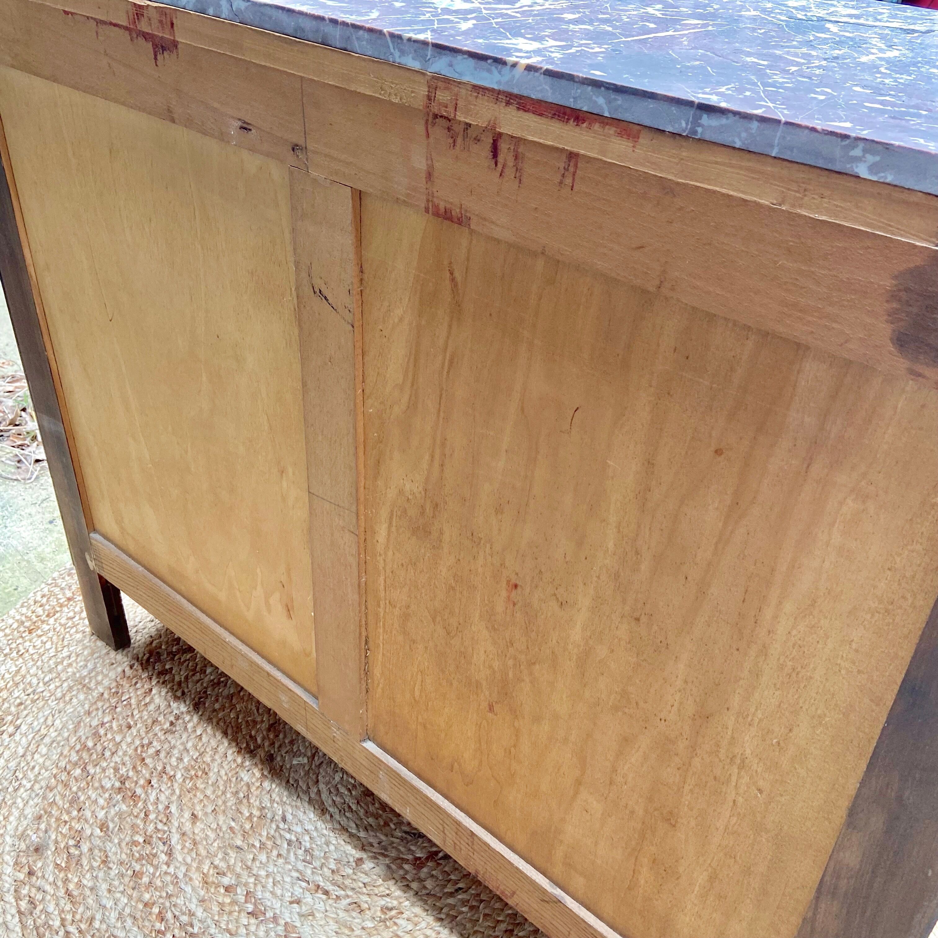 Art Deco chest of drawers in solid oak