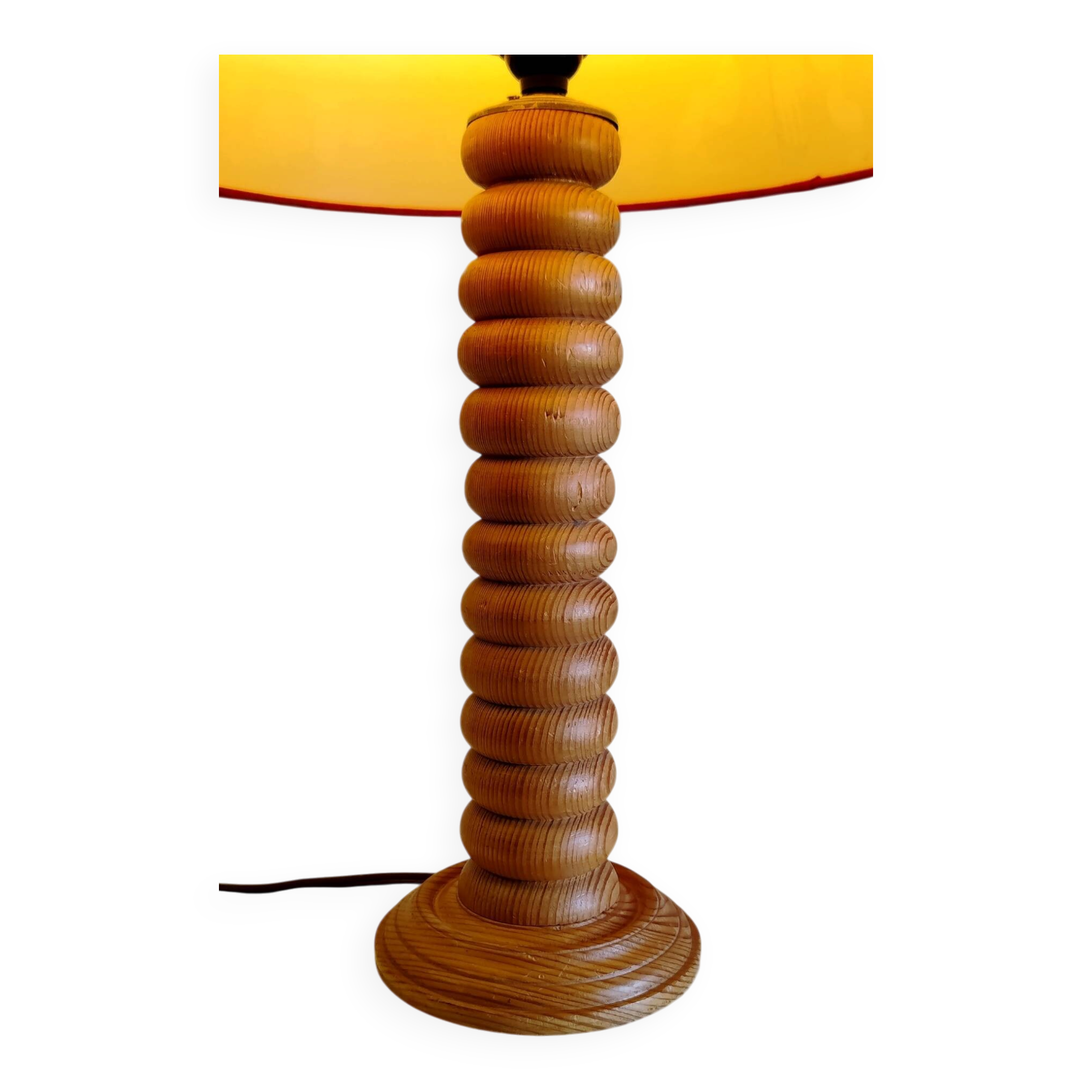 Table lamp base in solid wood, Scandinavian style - mid 20th century.