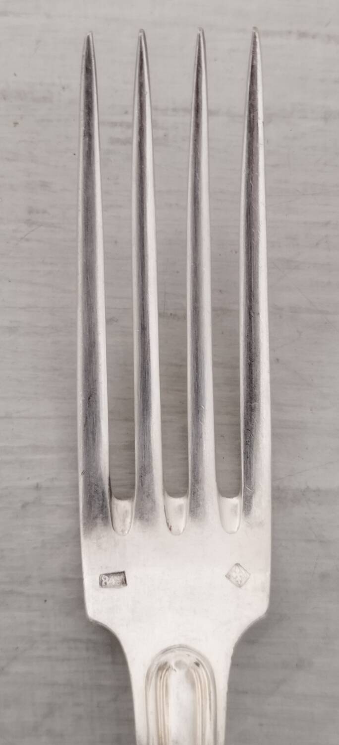 Silver metal cutlery spoons forks small spoons