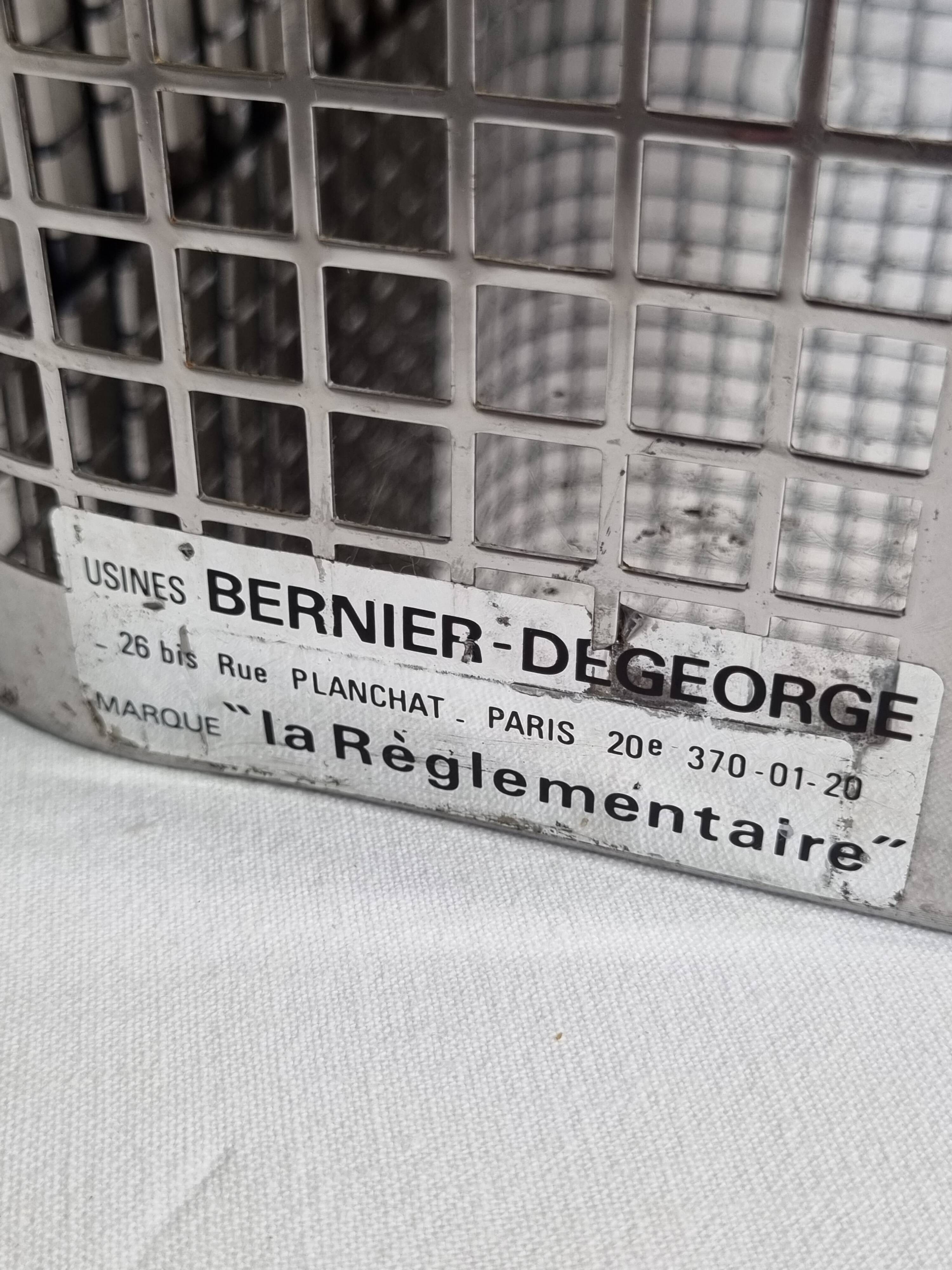 Chromed steel industrial wall paper basket, 60s