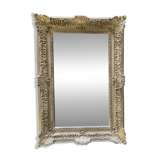 Large gilded Napoleon III mirror – late 19th century – restored, new glass
