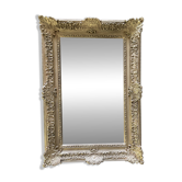 Large gilded Napoleon III mirror – late 19th century – restored, new glass