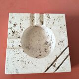 Cendrier en travertin vintage de Cerri Nestor années 70