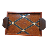 Plateau bois marqueterie