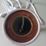 Mid-century modern pottery table lamp with candy glazing from Söholm, Denmark, 1960s