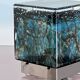 Cubical glass table lamp from Murano by Limburg, Germany, 1970s.