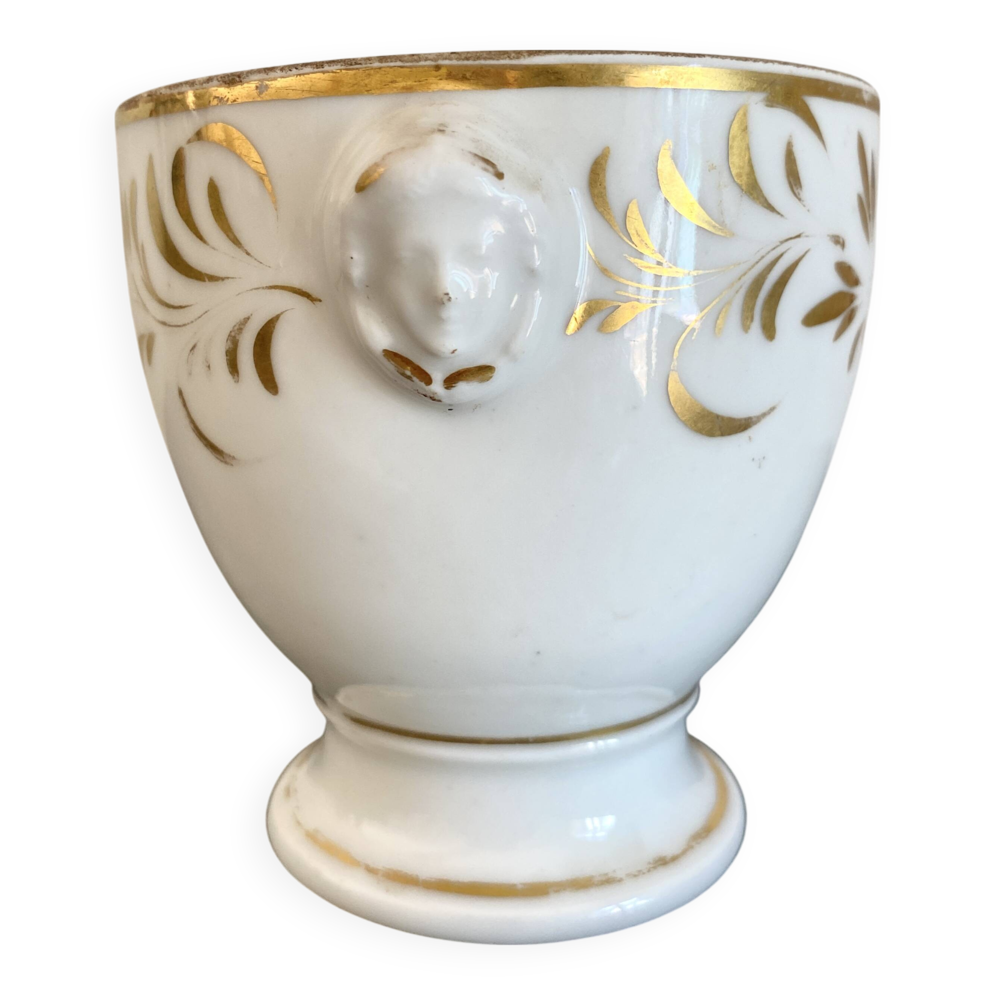 Pot céramique têtes antiques