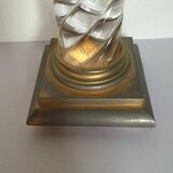 Crystal flambeau and gold metal