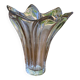 Sculptural table centrepiece vase in stretched crystal from the 1960s.