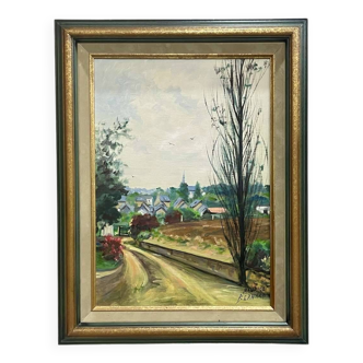 Oil on canvas by Maurice Bernard (1927-2005) Kerpalud