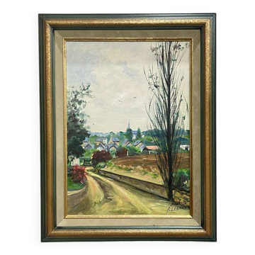 Oil on canvas by Maurice Bernard (1927-2005) Kerpalud