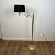 Reading Floor Lamp with Adjustable Arm in Gold Brass. French Work. Vers