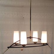 Modernist chandelier by Gaston Fossati for Les Ateliers d'art d'Uzes - 1950s