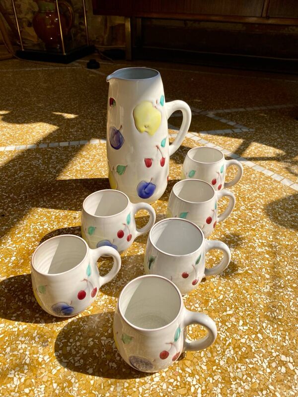 Service à jus en céramique signé Hans Wagner (HWL) 1960/70