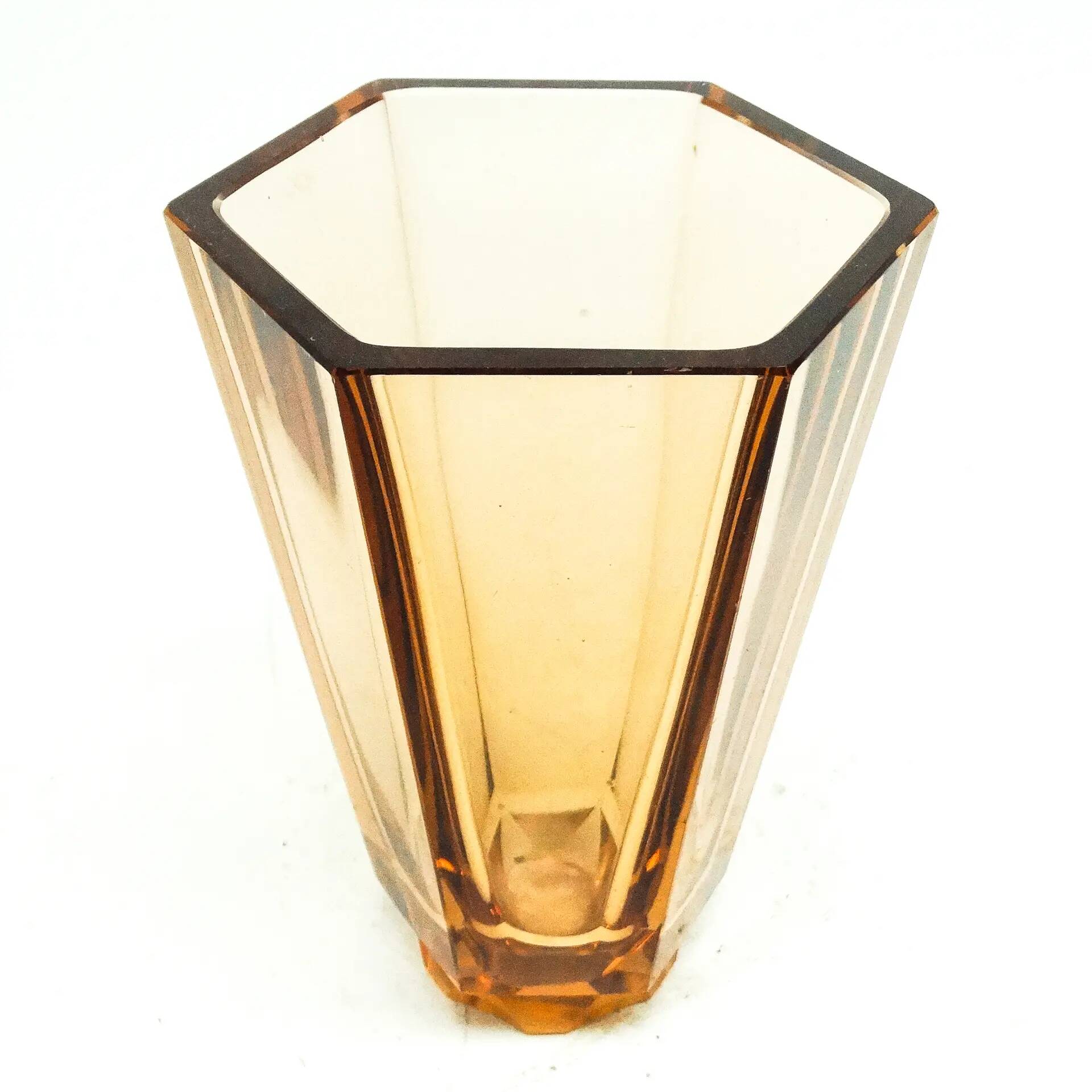 Art Deco vase, crystal, Bohemia, Czechoslovakia, 1930s