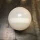 Midcentury Large Chrome and White Murano Glass Sphere by Mazzega, Italy, 1960s
