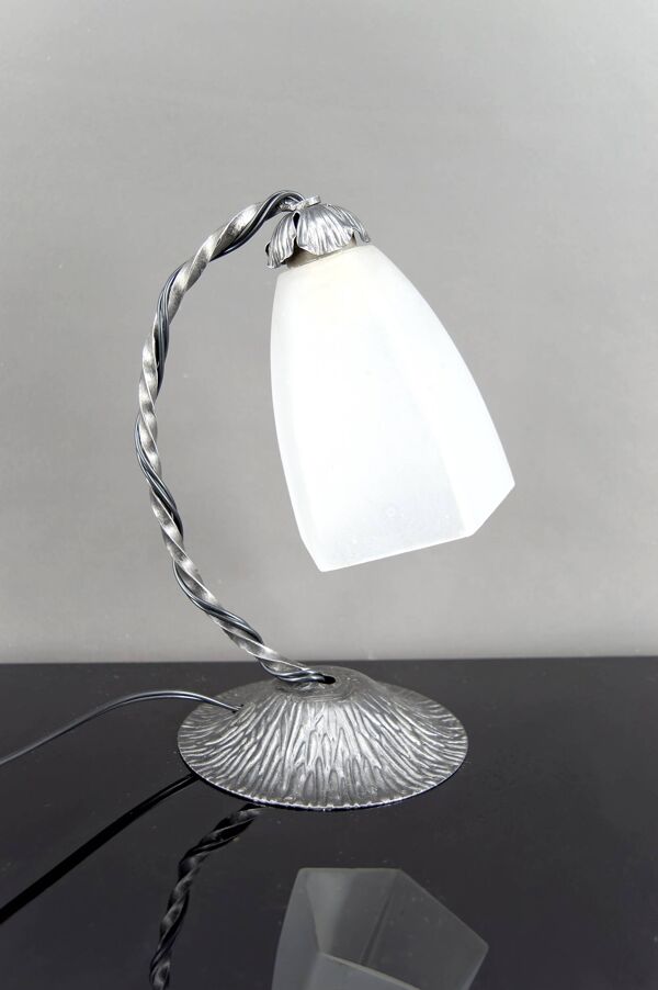 Lampe Art Déco en Fer Forgé, France, c. 1930