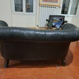 Canapé - chesterfield cuir noir