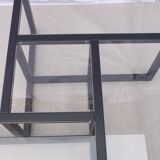 "Sol Lewit" inspired coffee table in wood and glass