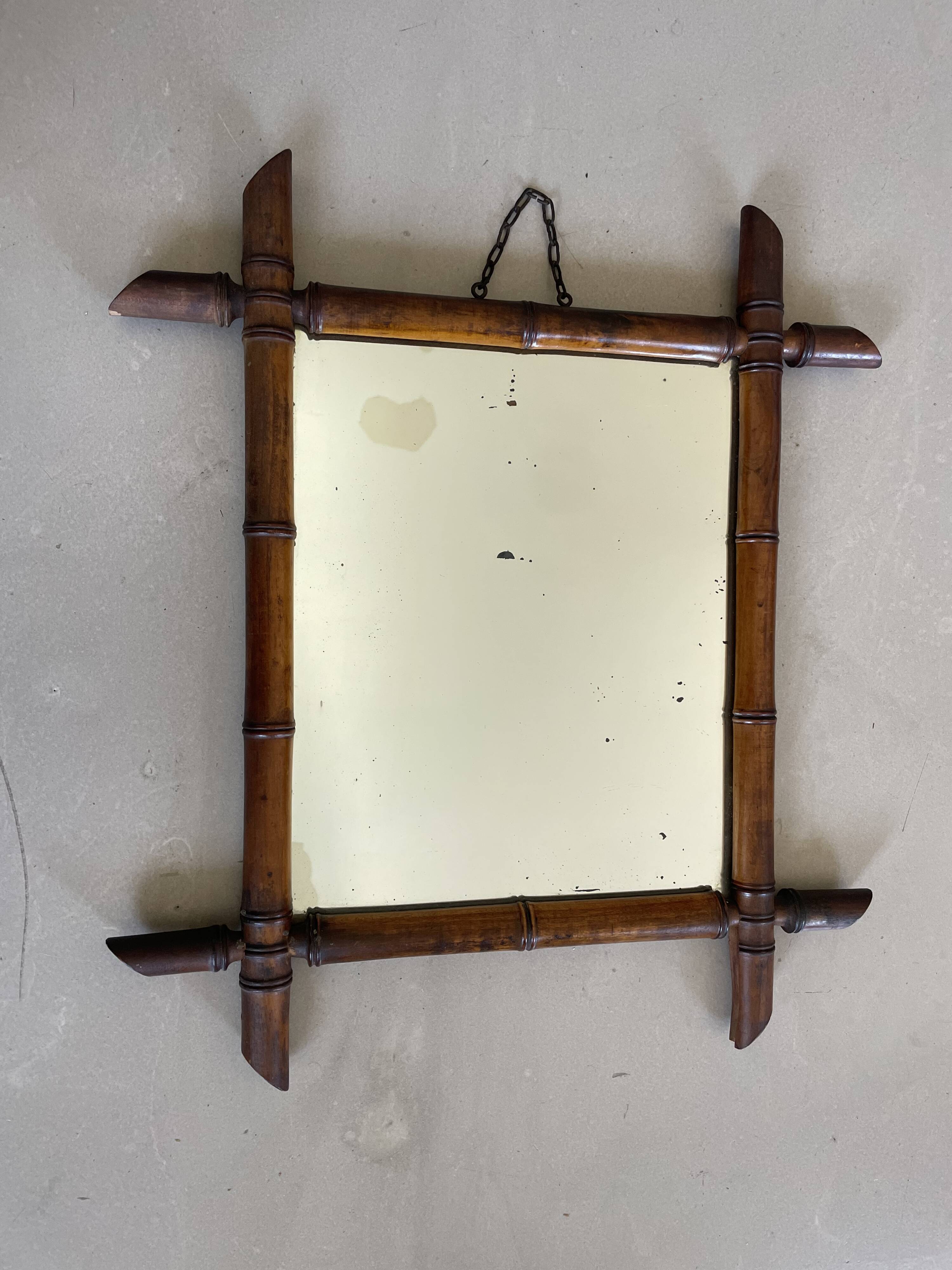 Old wooden mirror