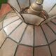 Mother-of-pearl and brass pendant light