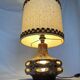 Openwork ceramic lamp, Stein Keramik, Germany, space age, 1960.