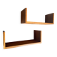 Pair of Scandinavian teak shelves from the 60s